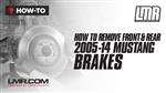 How To Remove Front and Rear Brakes 10 14 Mustang