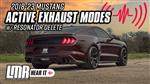 2018-2023 Mustang GT Active Exhaust Modes (With Resonator Delete) - Sound Clips